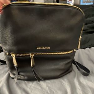 Black real mk medium book bag